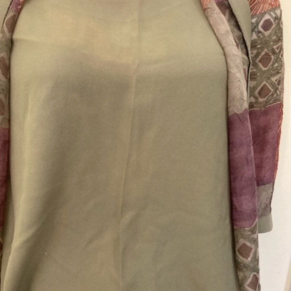 Vintage Giulia | Petite 12P Sage & Plum Long Sleeve 2 in 1 Pullover Jacket/Top - Picture 8 of 10